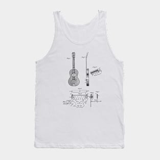 Adjustable Tail Piece for Guitars Vintage Patent Hand Drawing Tank Top